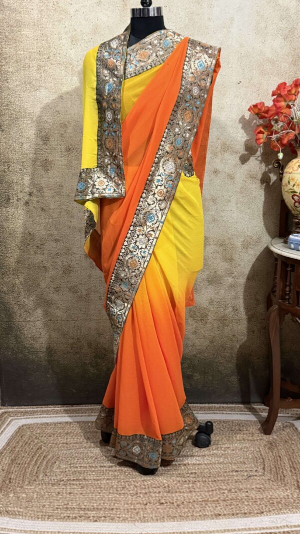 Yellow orange Antique border