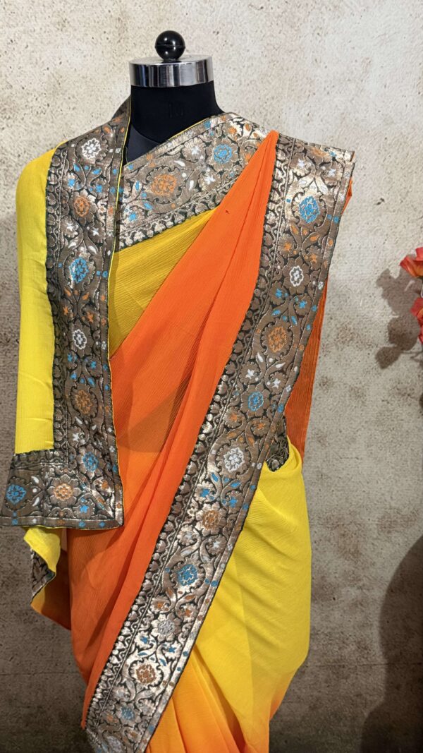 Yellow orange Antique border - Image 2