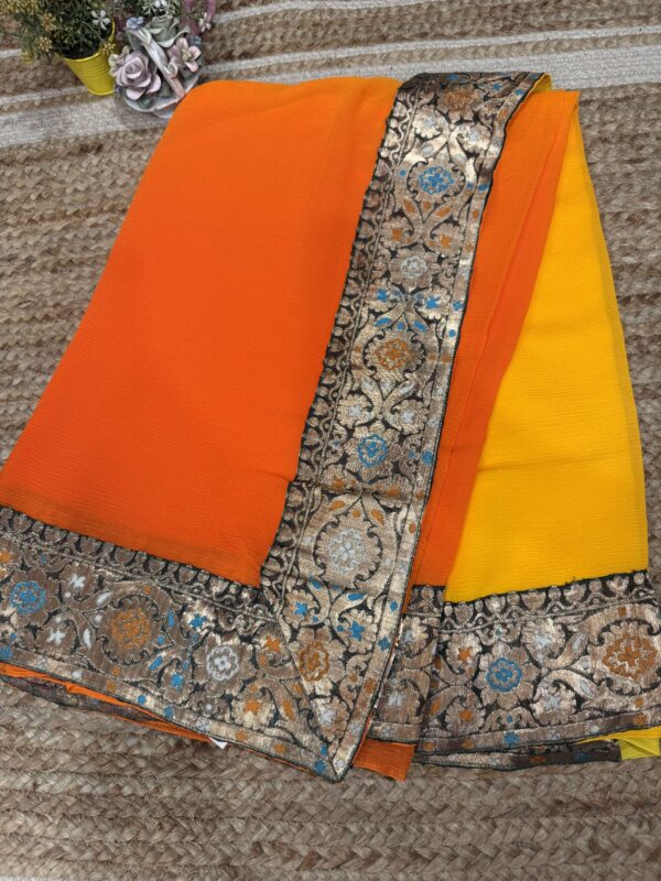 Yellow orange Antique border - Image 3