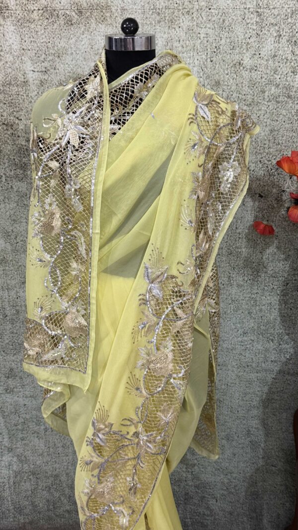 Lemon yellow cutwork - Image 2