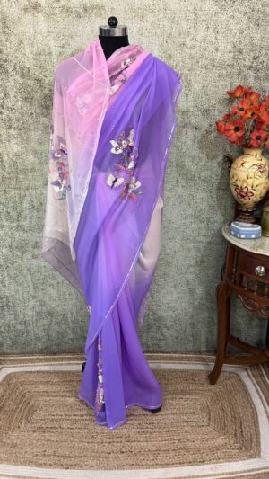 Pink mauve Bird motif