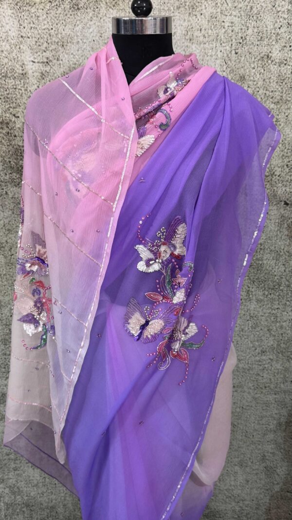 Pink mauve Bird motif - Image 2