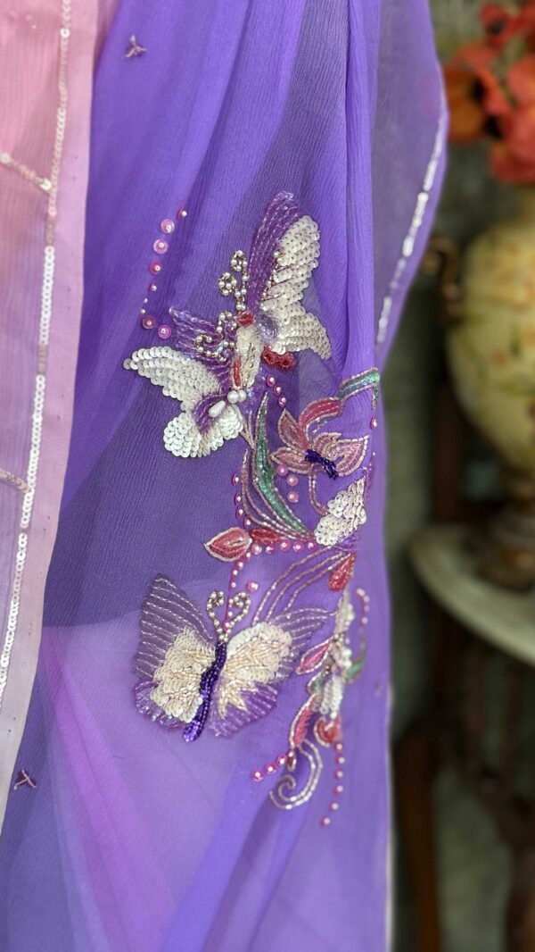 Pink mauve Bird motif - Image 3