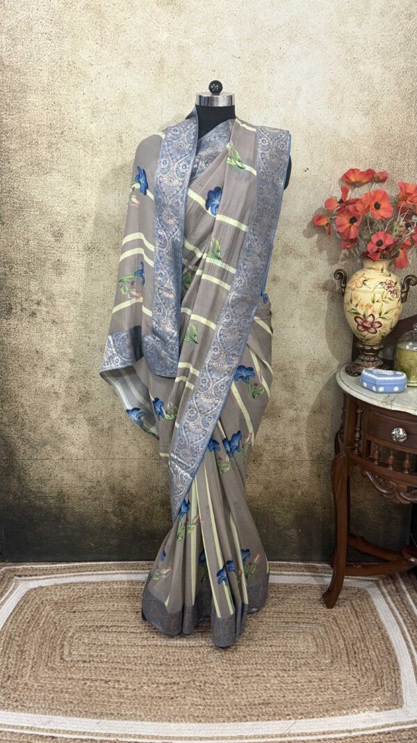 Grey Printed Antique border