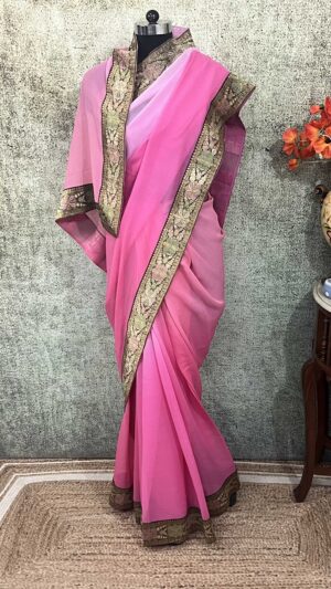 Pink Shaded Antique Border