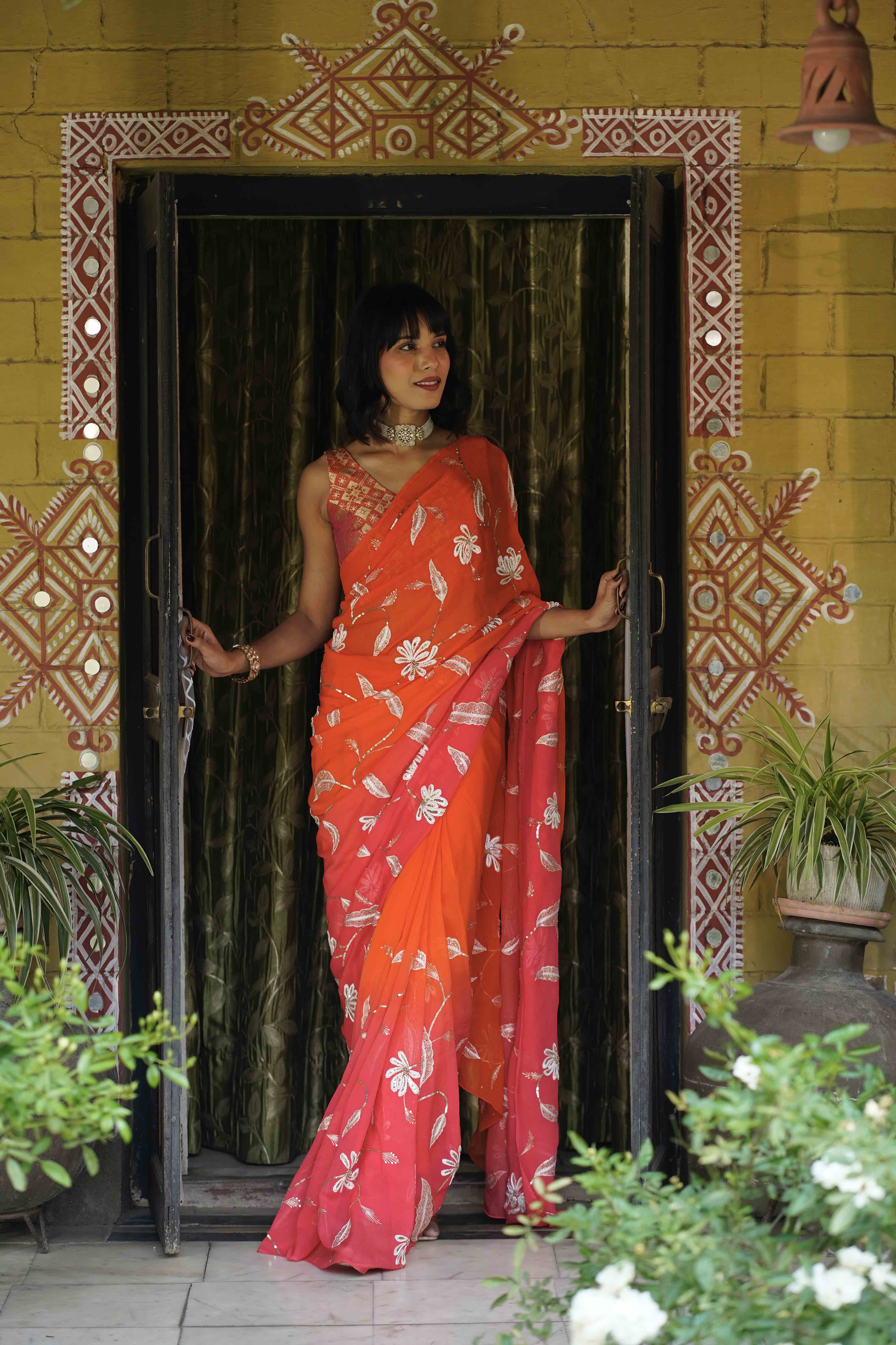 Orange Pink Jaal - Image 2