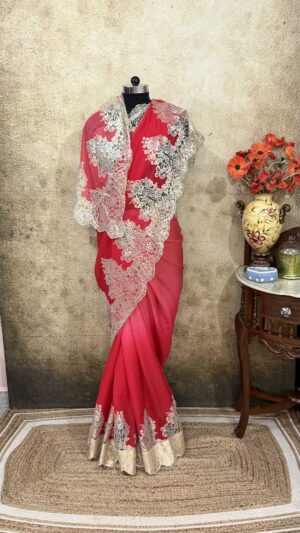 Red Lace Chiffon