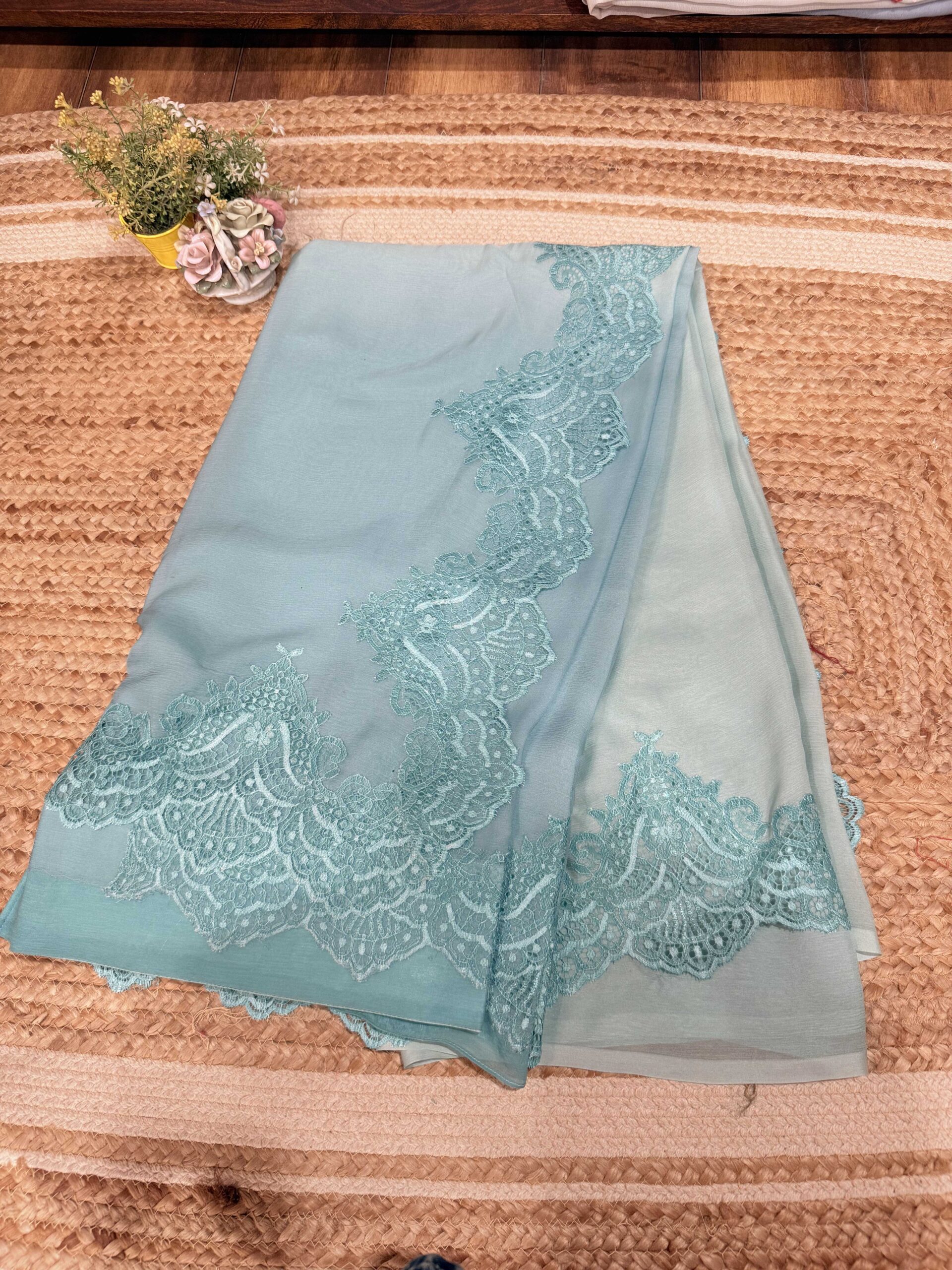 Celeste Ombré Lace Saree - Image 7