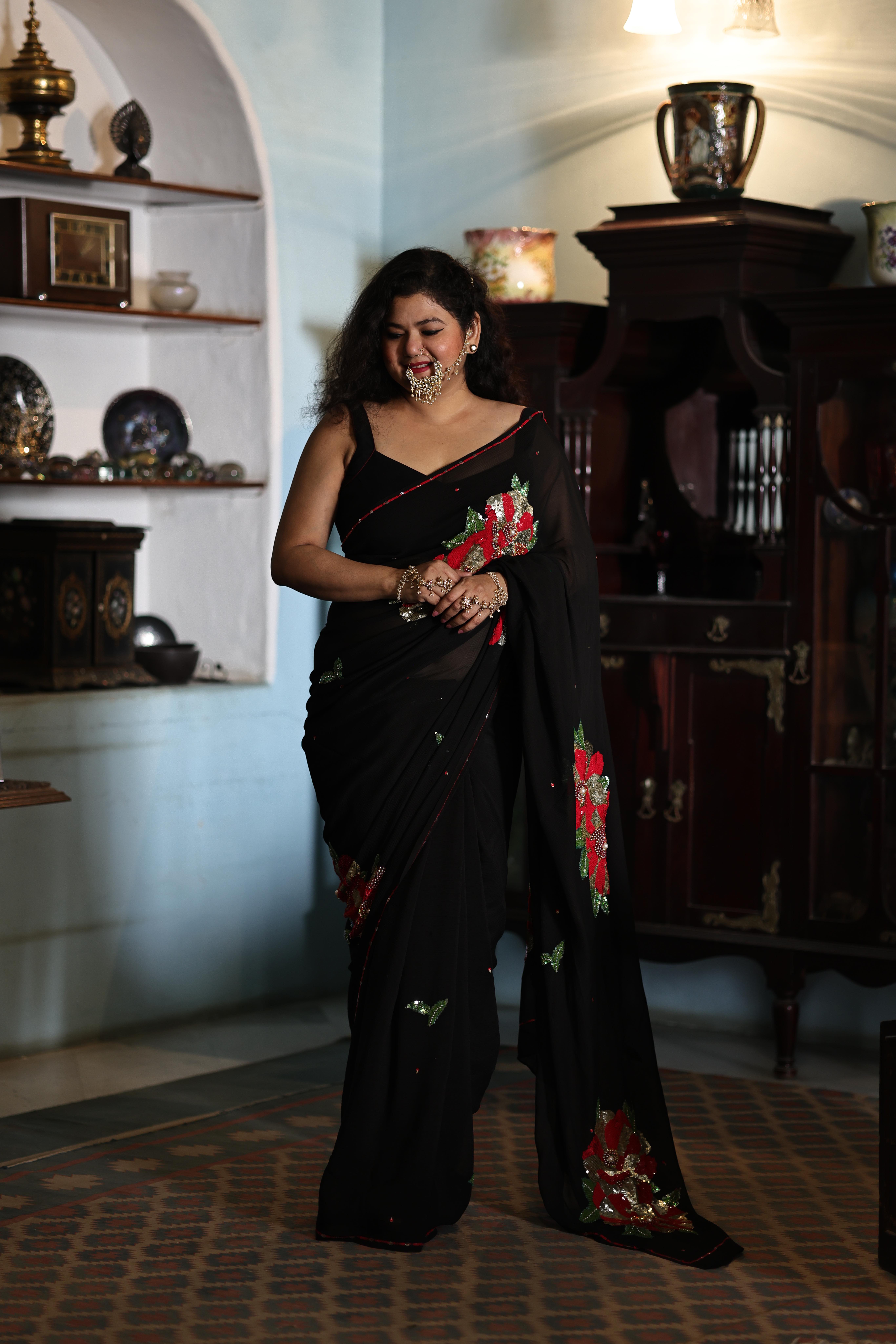 The Black verse Saree - Image 2