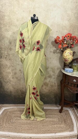 Olive Motif Saree