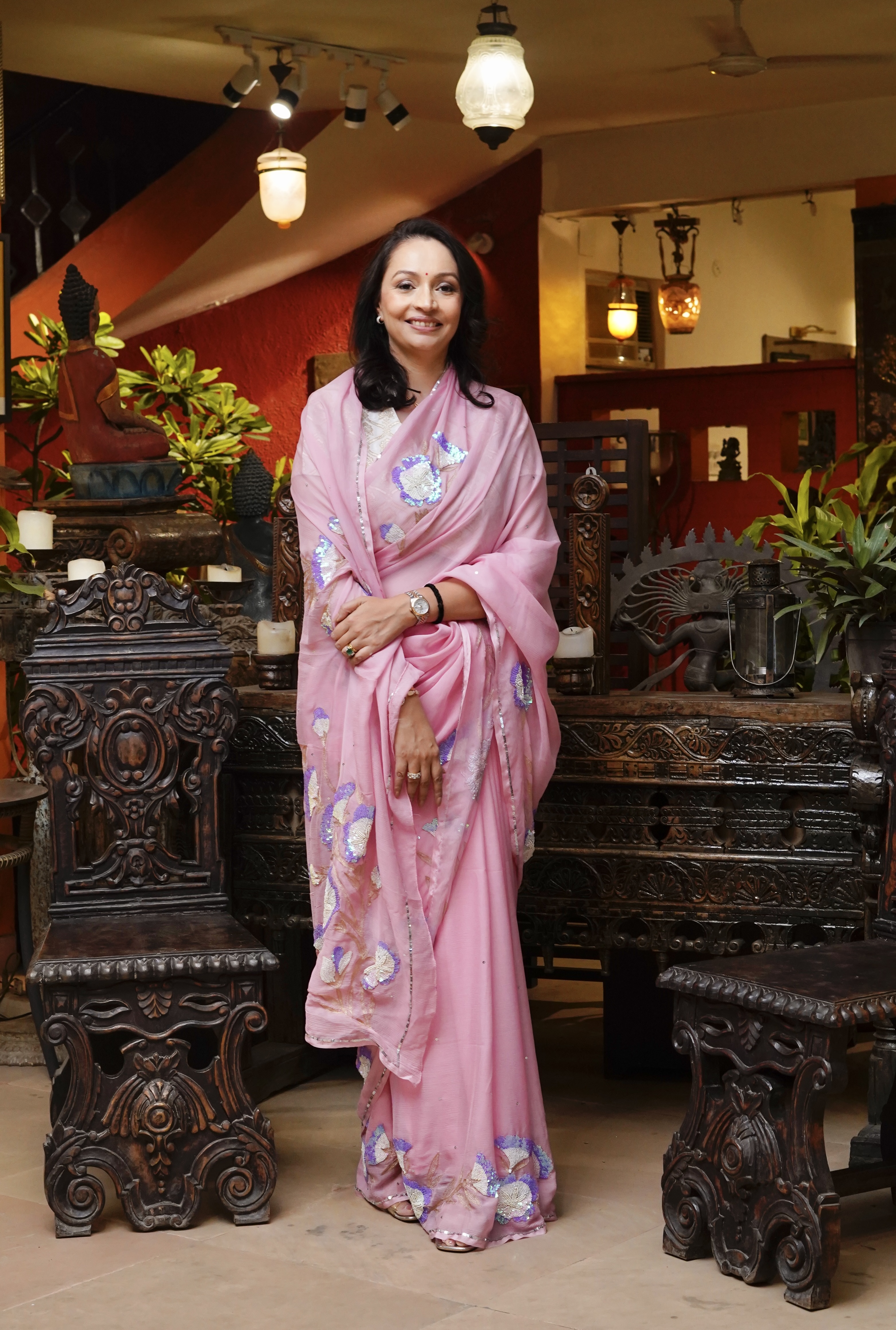Blush Iris Saree