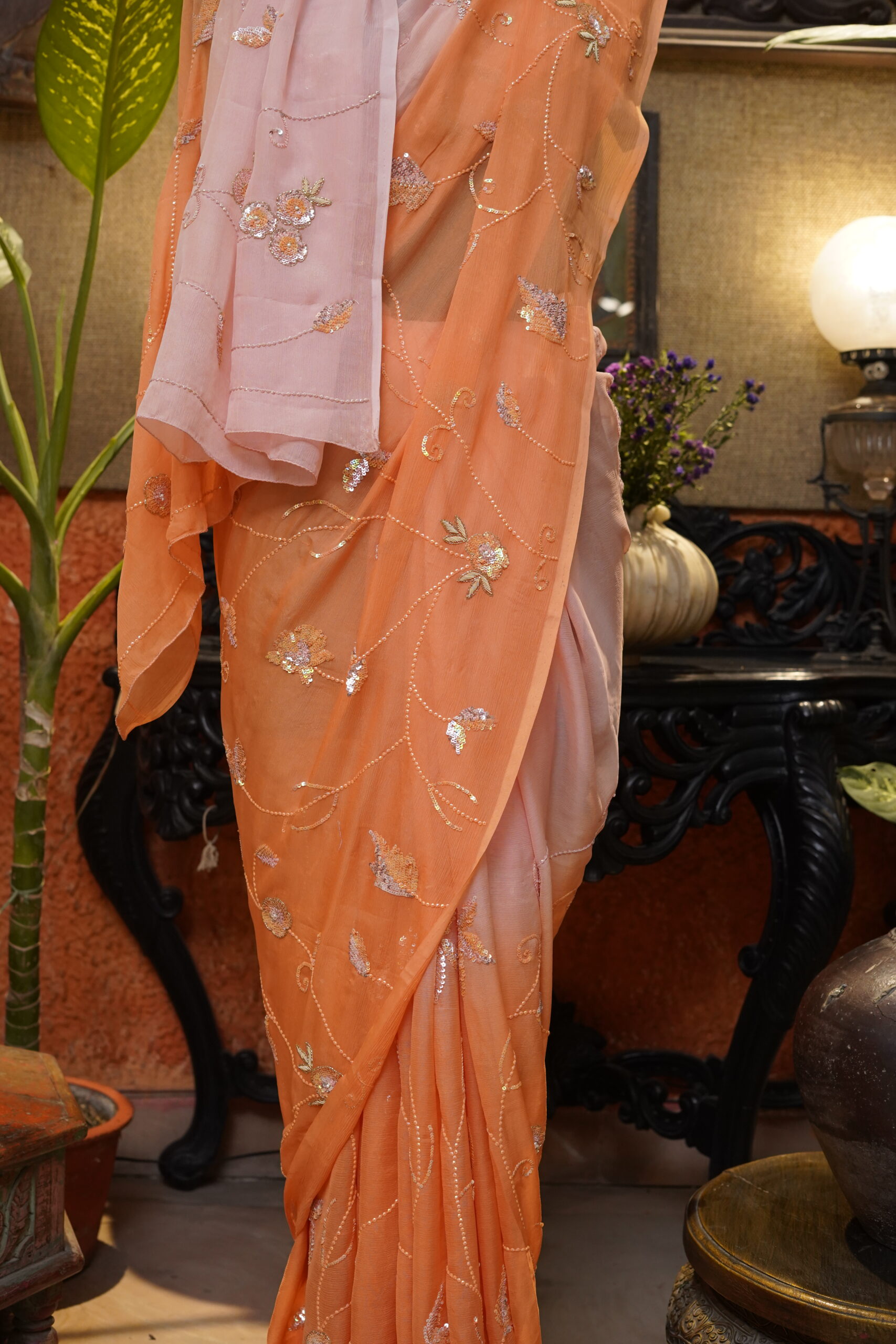 Pink Peach Sequin Ombré - Image 3