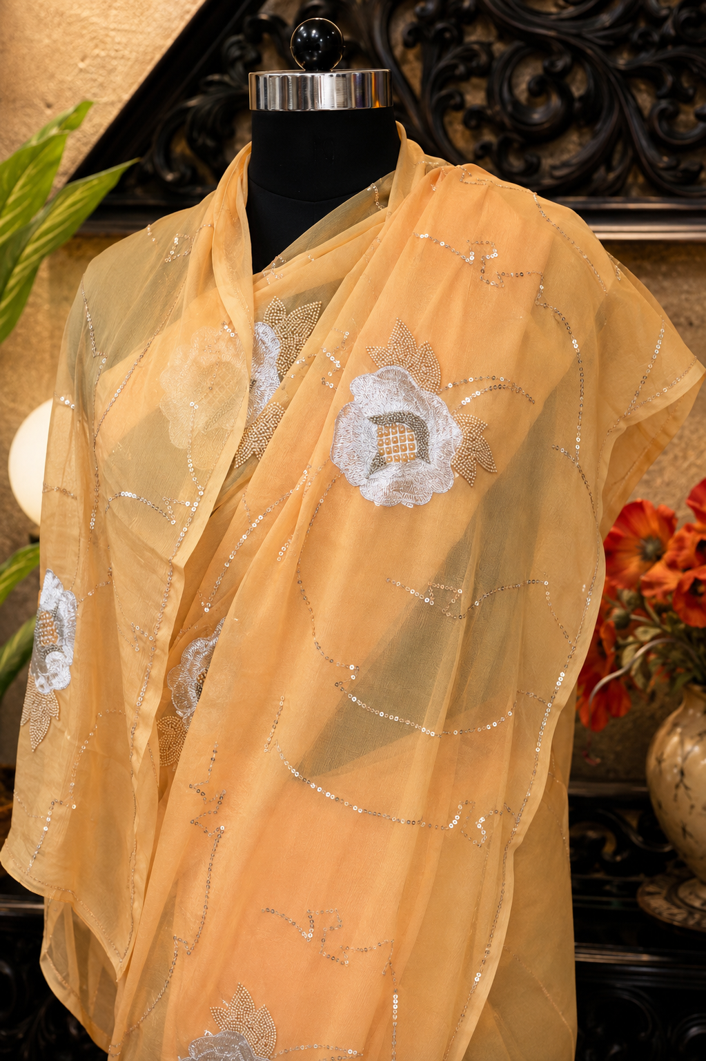 Light Apricot Jaal - Image 2