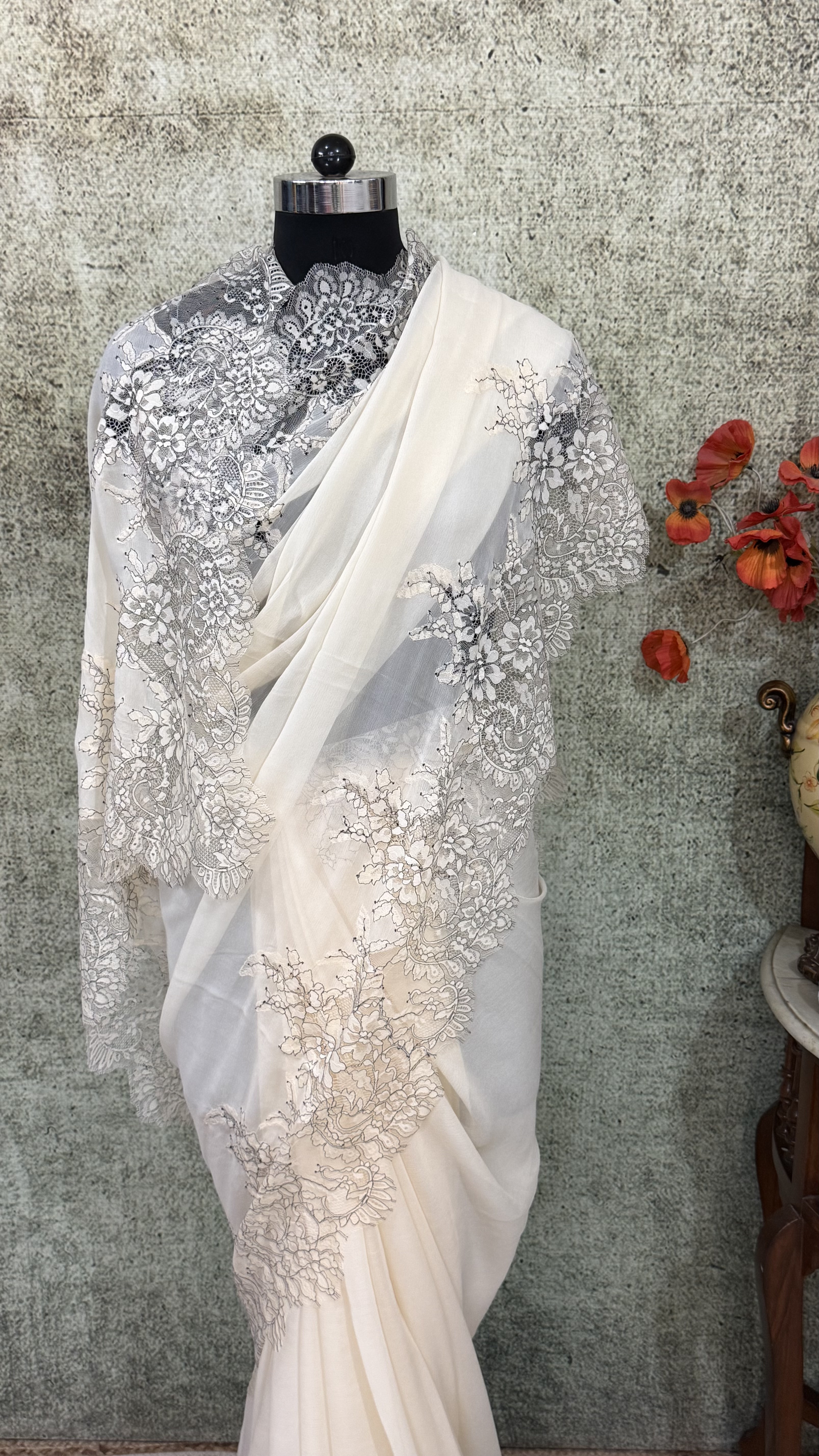 Ivory Whisper Chantlity Lace - Image 2