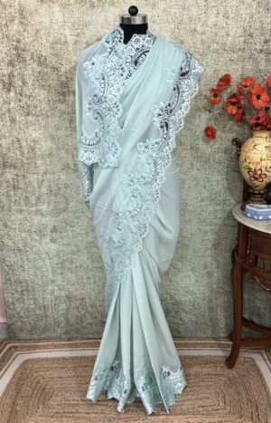 Mint Blue Chantlity Lace