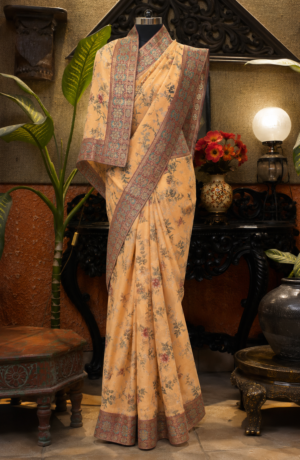 Apricot Printed Antique Border