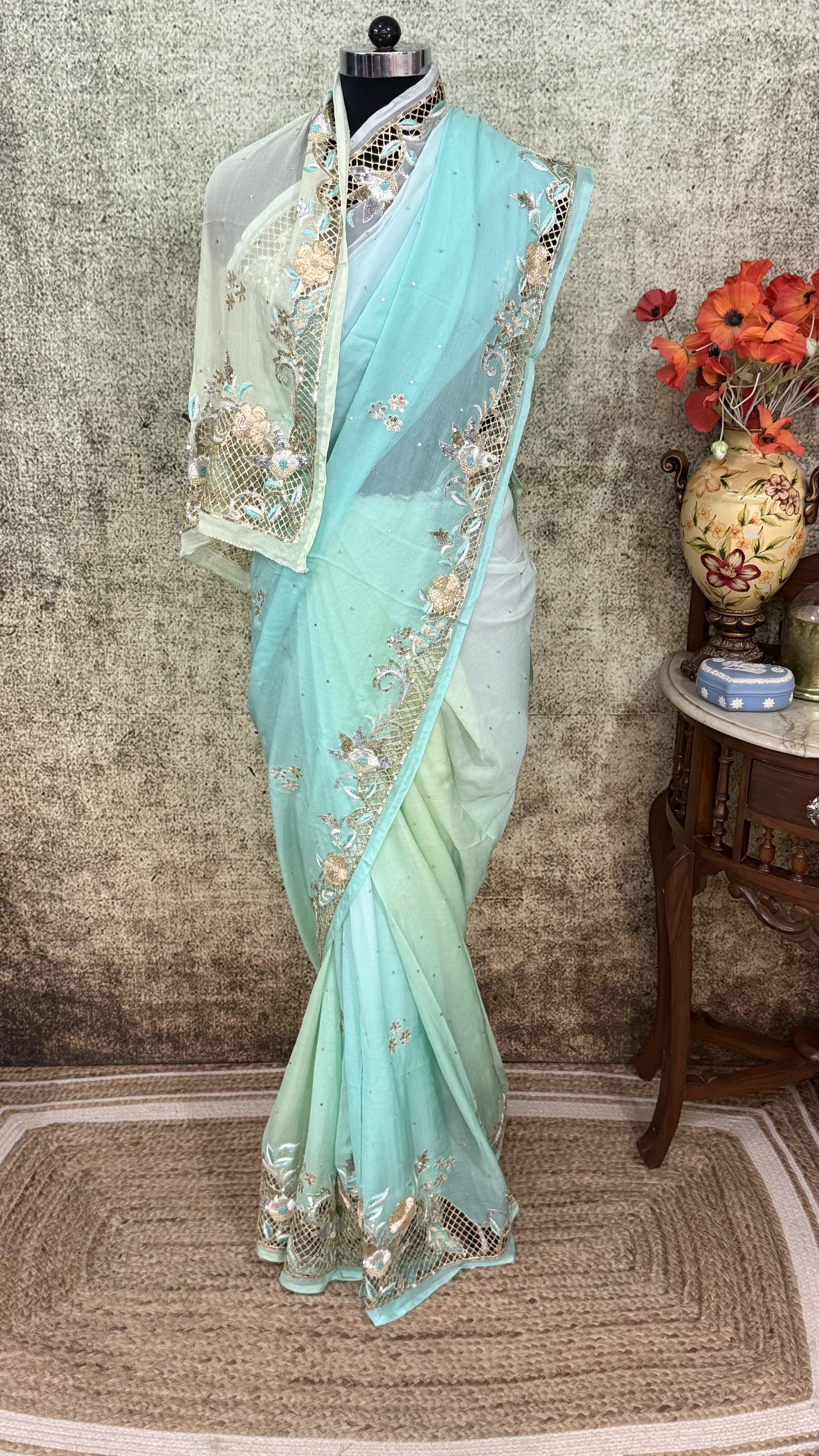 Aqua Mint Cutwork - Image 2