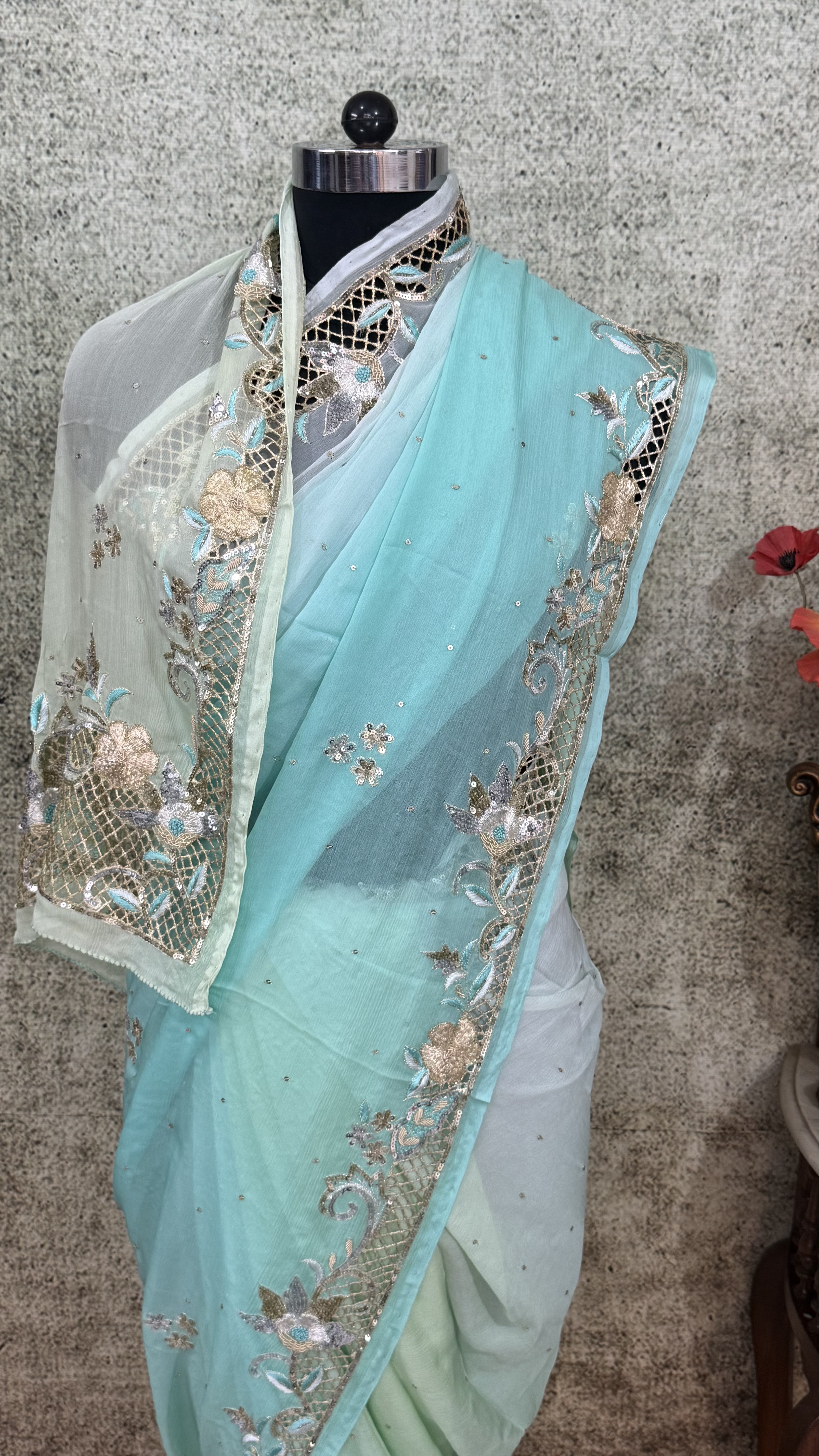 Aqua Mint Cutwork - Image 3