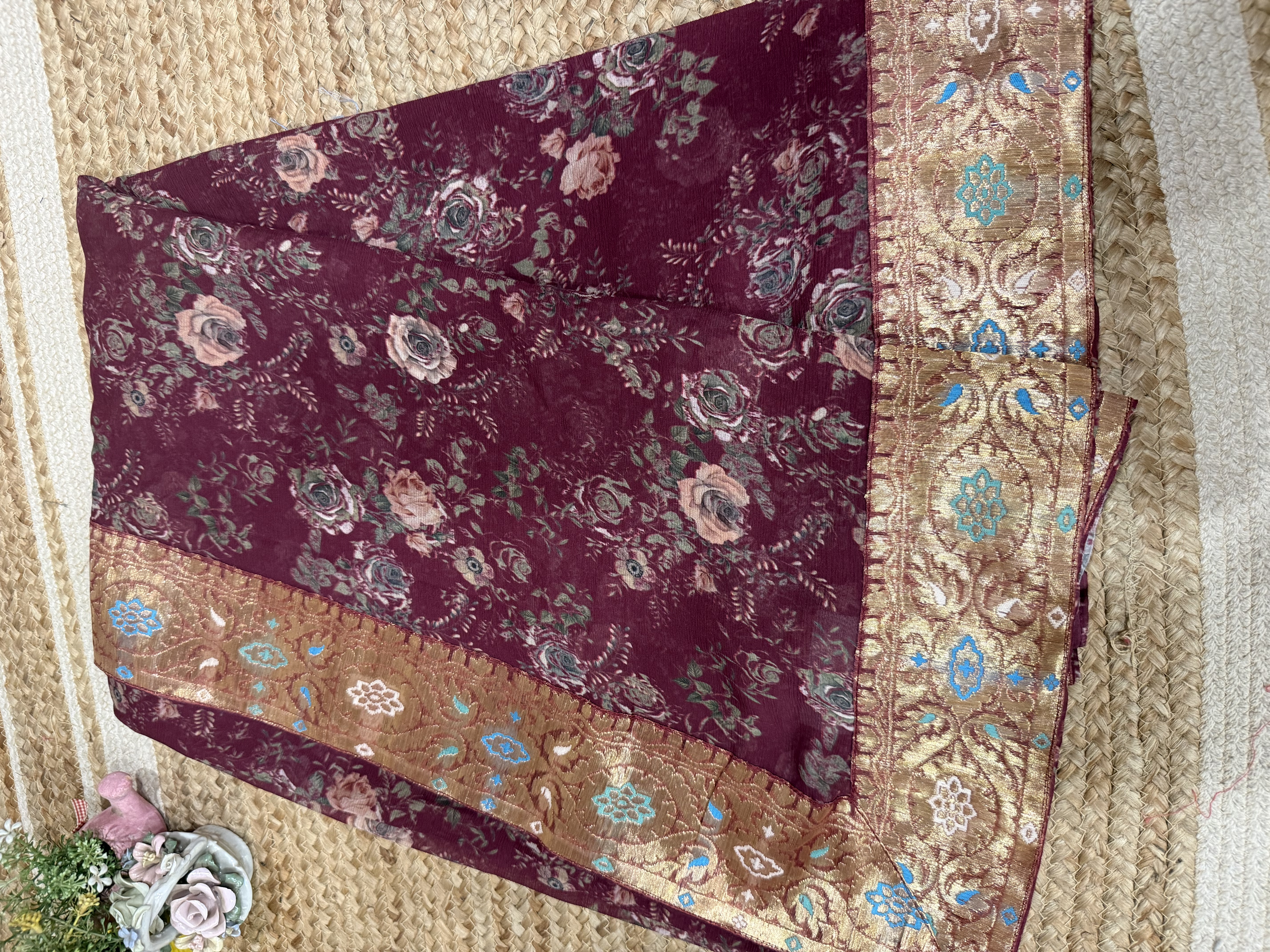 Royal Wine Printed Antique Border - Image 3